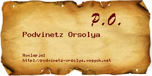 Podvinetz Orsolya névjegykártya